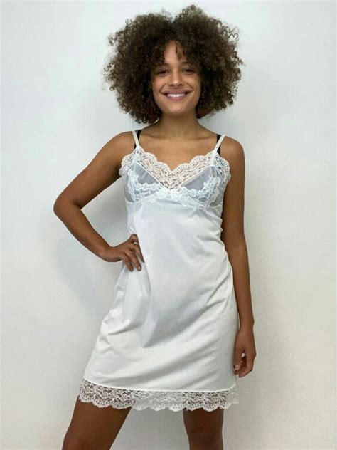 Pin By Lucasterry On Full Slip Heaven In 2021 White Vintage Dress