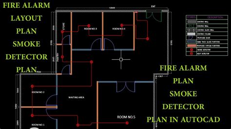 Autocad Tutorial Fire Alarm Plan In Autocad How To Smoke Detector Plan For Office Drawings