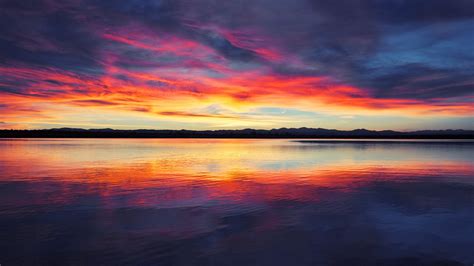 Wallpaper Sunset Sea Nature Reflection Beach Sunrise Evening