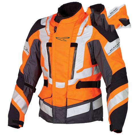 Macna Strike En471 Certified Waterproof Motorcycle Jacket Neon Orange