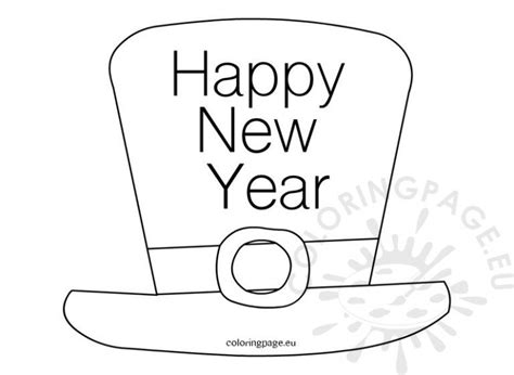 You can hold a coloring event where you can spend the day with coloring the sheets. Happy New Year Hat coloring for kids - Coloring Page