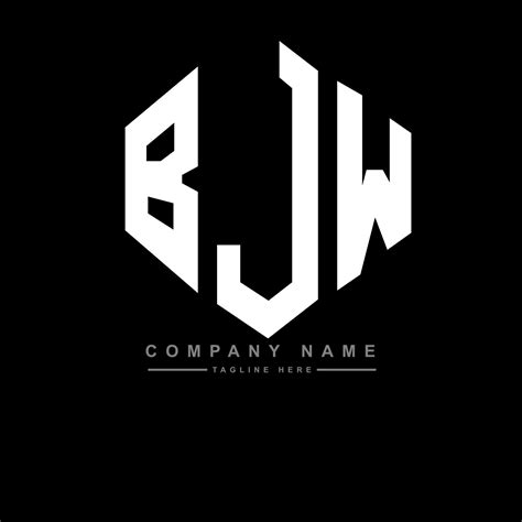 Bjw Letter Logo Design With Polygon Shape Bjw Polygon And Cube Shape