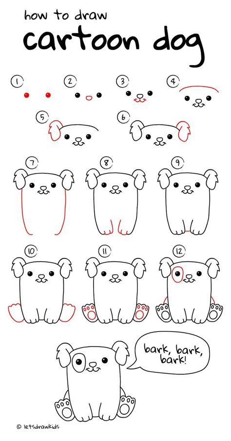 Tekenen voor diversiteit op de werkvloer. Hoe teken je een cartoonhond. Eenvoudig tekenen, stap voor ...