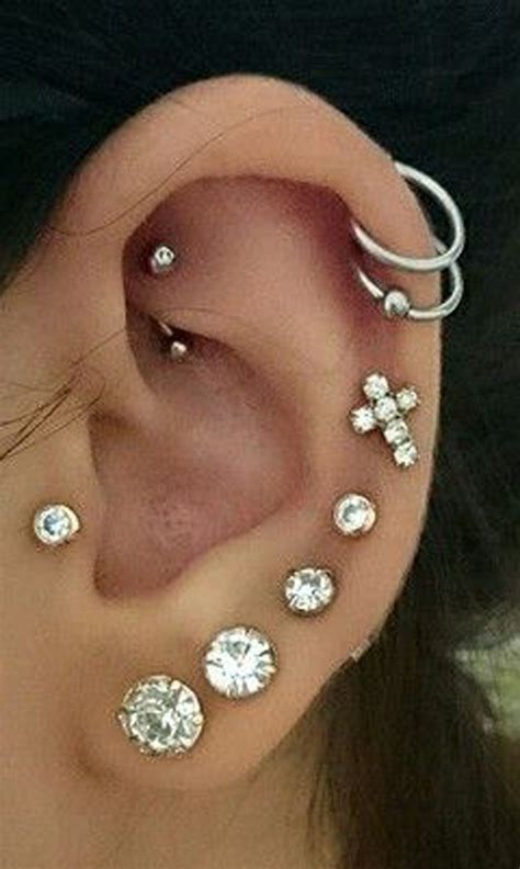 cute ear piercing ideas for women cartilage earrings piercings helix