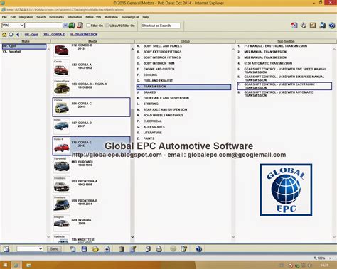 Global Epc Automotive Software Opel Vauxhall Epc4 Epc Parts Catalogue