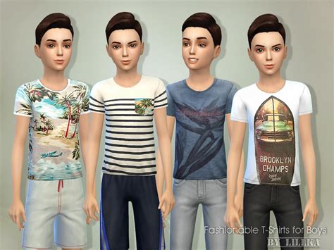 The Sims Resource T Shirts For Boys 01