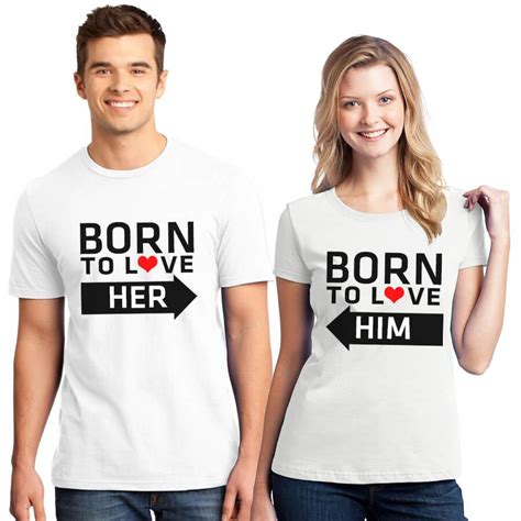 If your design idea is simple, then you'll likely find everything you need to bring it to life right here. Born to Love - Couples Shirts - 4FancyFans | Couple shirts ...