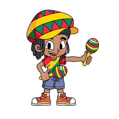 Dibujos Animados Encantadores De Reggae Png Reggae Niño Encantador