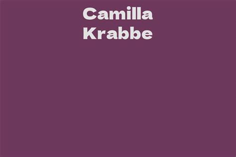 Camilla Krabbe Facts Bio Career Net Worth Aidwiki