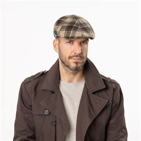 Texas Woolrich Check Gatsby Cap By Stetson 5900