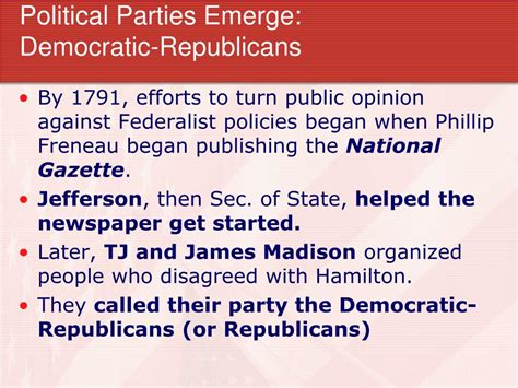 Ppt The First Political Parties Powerpoint Presentation Free