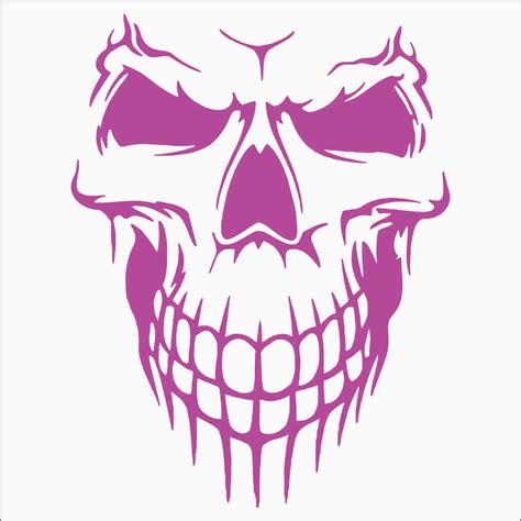 Skull Smile Custom Vinyl Decals Stickers 2 Pack By Thedecalplace
