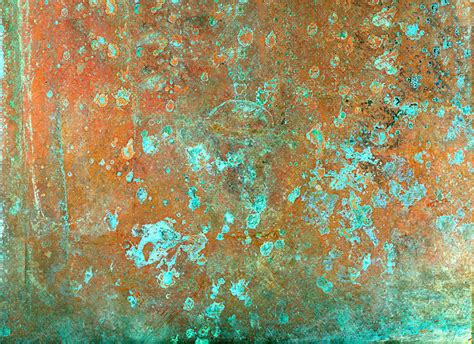 Metal Texture Copper Patina Copper Wallpaper