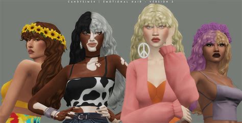 Sims 4 Emotional Hair Version 2 A New Version Best Sims Mods