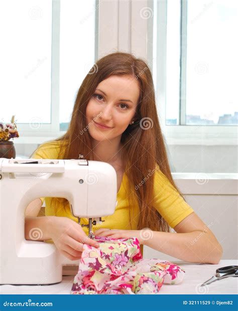 Woman seamstress work stock image. Image of neat, background - 32111529