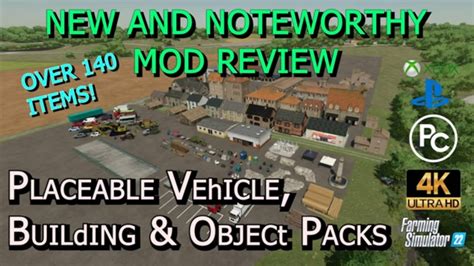 Placeable Vehicle Building And Objects Packs Mod Review Farming