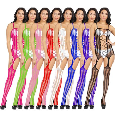 Sexy Open Crotch Bodystocking Transparent Bodycon Catsuit Women Erotic Costumes Tights Porno