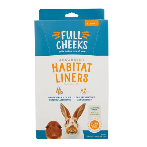 Full Cheeks Small Pet Absorbent Habitat Liners 5ct Small Pet Litter