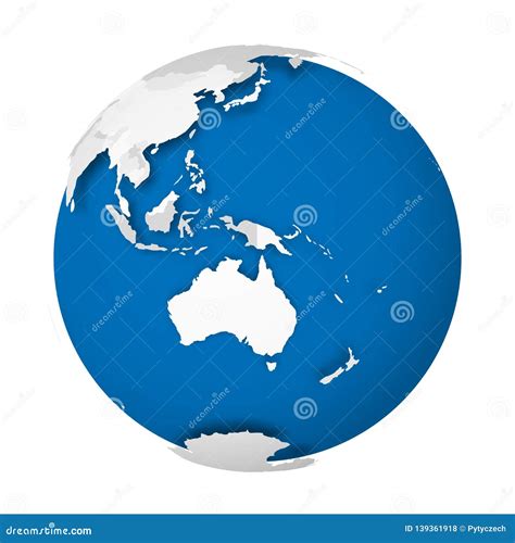LIGUE À TERRA O GLOBO Mapa Do Mundo 3D Com O Mapa Político Cinzento Dos
