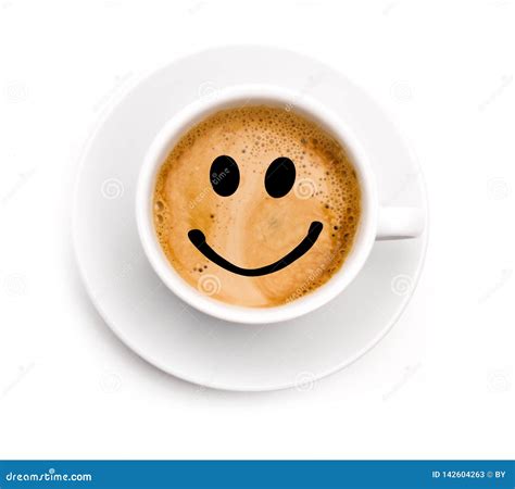Coffee Cup With Laughing Smiley Stock Image Image Of Favorit Coffee