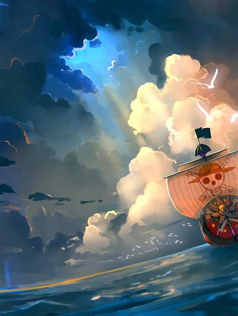 One Piece Thousand Sunny Ship Ocean Clouds Hd Phone Wallpaper Pxfuel