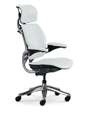 Seat is upholstered by net fabric and filled by high density foam. White Ergonomic Office Chair - Home Furniture Design