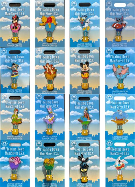 Complete Floating Down Main Street Usa Disney Pin Collection Disney