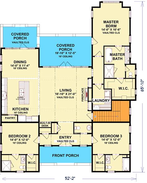 Split Bedroom Country Cottage Plan With Outdoor Living 765008twn