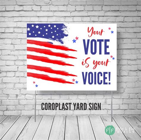 Vote Yard Sign Political Yard Sign Rally Sign Register To Vote
