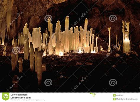 Cave And Icicles Stock Image Image Of Hole Horizontal 84191985