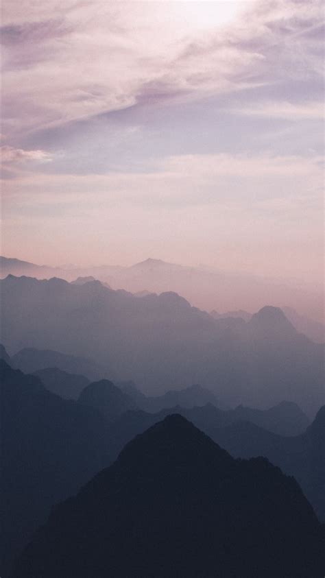 Pink Sky Mountains 5k Iphone 8 Wallpapers Free Download