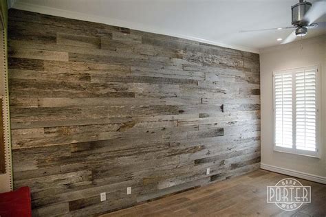 Reclaimed Tobacco Barn Grey Wall Covering In Paradise