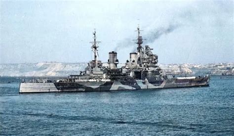 Royal Navy Battleship Hms King George V At Algiers In June 1943 £199
