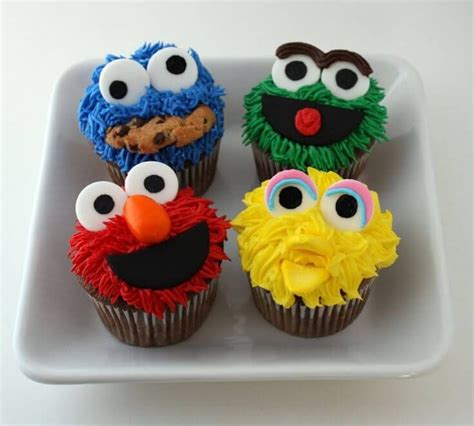 Sesame Street Cupcakes Sesame Street Birthday Cakes Elmo Cupcakes