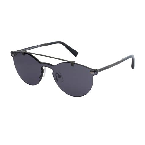 Zegna Single Lens Sunglasses Gray Smoke Designer Sunglasses Touch Of Modern