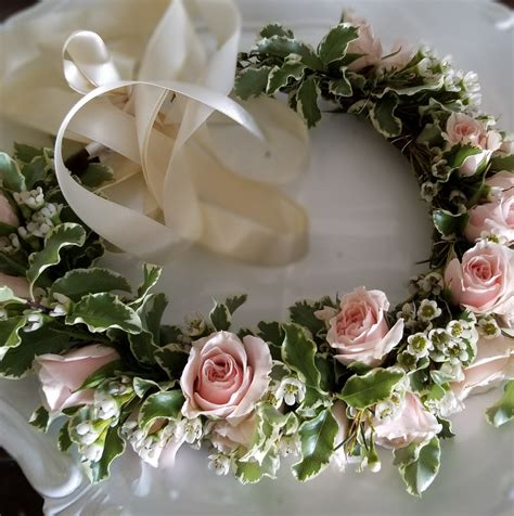 Pink Spray Rose Flower Crown By Heaven Sent Design Floral Studio