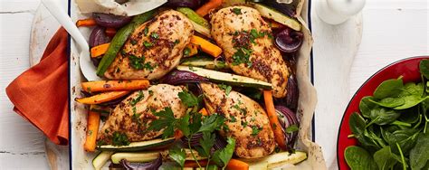 Bake, rotating the pan halfway through, until the chicken is just cooked through, about 25 minutes. 7 Ways To Cook Chicken Breast | WW Australia