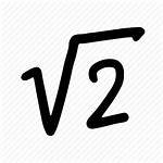 Root Algebra Square Icon Maths Drawn Hand