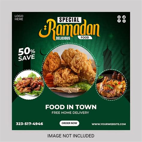 Premium Psd A Flyer For Special Ramadan Food In Town