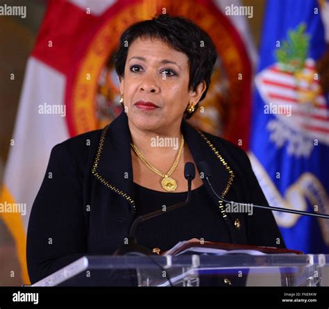 u s attorney general loretta lynch holds a press conference at the freedom tower as she