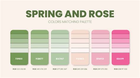 Spring Color Palettes Or Color Schemes Are Trends Combinations And