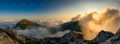 Panoramic Of Mountains Stock Photos Motion Array