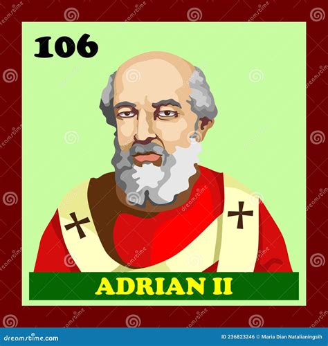 106th Catholic Church Pope Adrian Ii Stock Vector Illustration Of