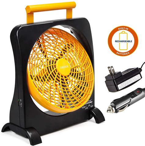 O2cool 10 Rechargeable Battery Operated Fan Portable For Emergencies Orange Ebay