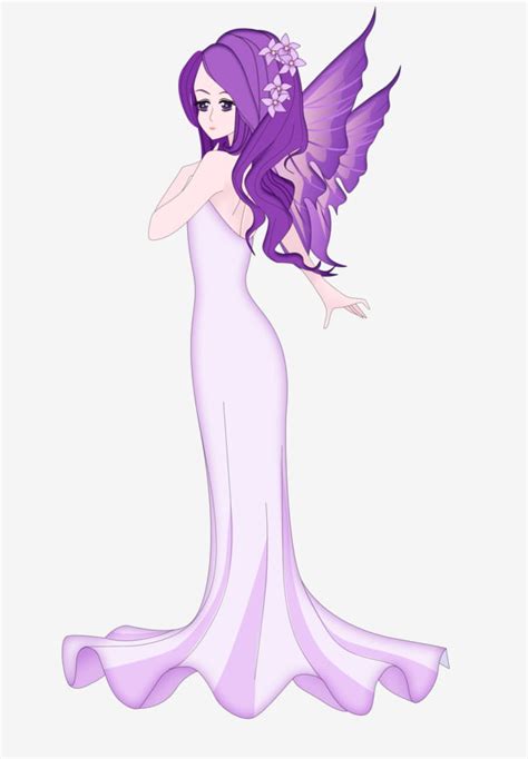 Flower Fairy Purple Fairy Fantasy Creature Cute Anime