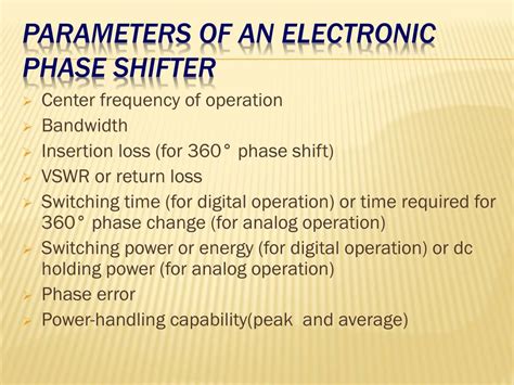 Ppt Phase Shifters Powerpoint Presentation Free Download Id2952531