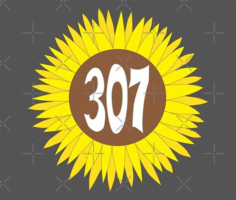 Hand Drawn Wyoming Sunflower 307 Area Code By Itsrturn Redbubble
