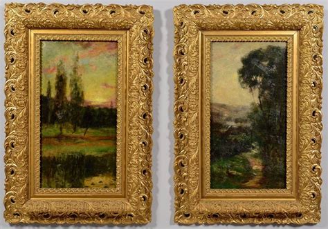 Pair Of 19th Century Landscape Oil Paintings By Edward M Campbell 19th