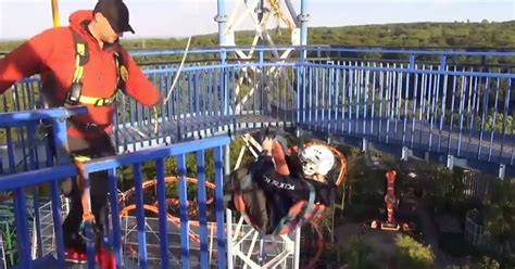 Crazy Theme Park Ride Drops You 100ft With No Rope Huffpost Uk