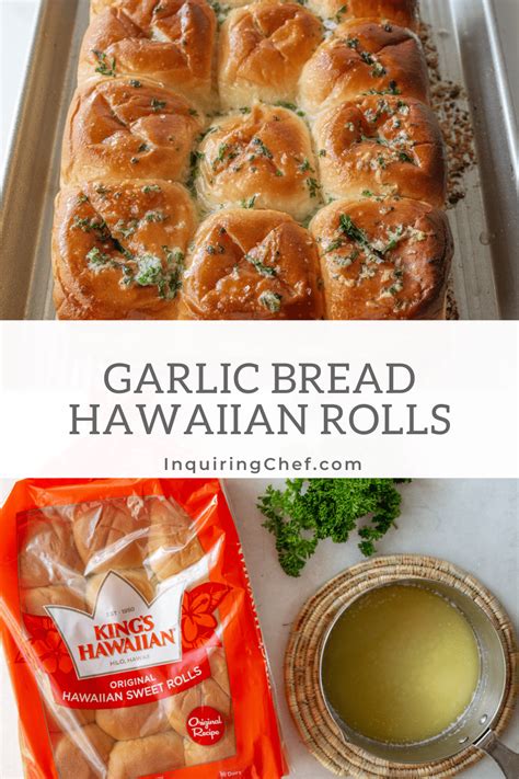 garlic bread hawaiian rolls recipe